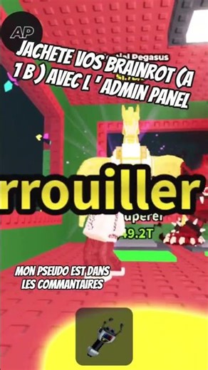 je vous achete vos brainrot a 1 b pour l admin panel ou autre