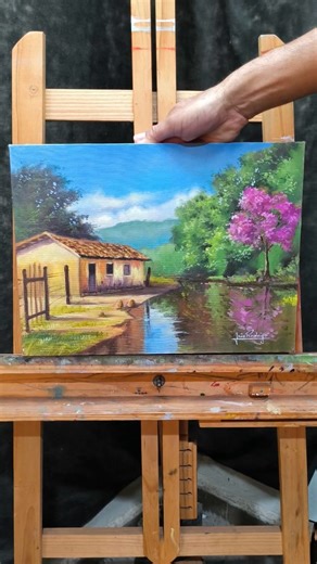 Você gosta desse tema? comente aqui👇... #pinturaemtela #paisagem #pinturaaoleo #painting #comopintar | João Rodrigo Artista Plástico