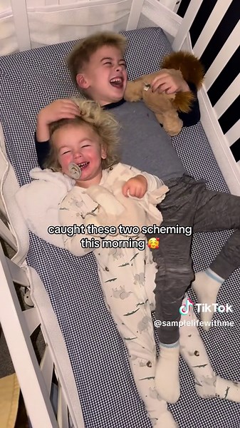 up to no good I can promise you that! Cute tho 🥰🥹 #boymom #brothers #momlife #uncombablehairsyndrome