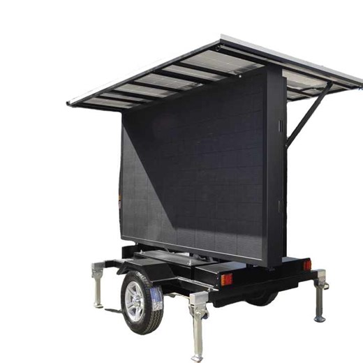 P16mm Mobile Variable Message Sign EN12966 Trailer Message Boards Solar Trailer Sign Portable Trailer LED Sign
