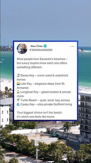 Top 5 Sarasota Beaches Luxury Buyers Love