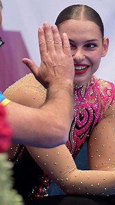 When the coach tells you how well it went out there 😲 #Acrobatic | #Gymnastics | European Gymnastics