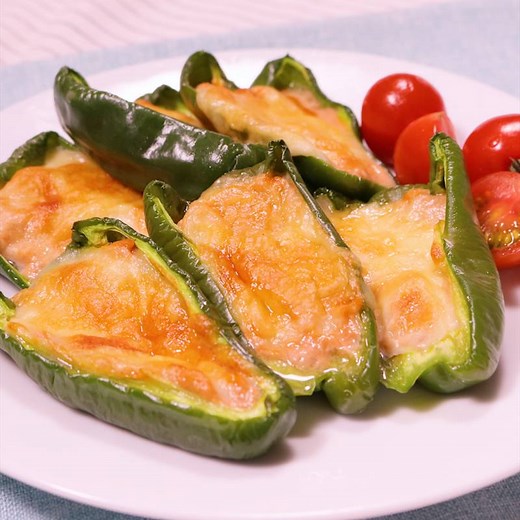 トースターで！ピーマンのツナチーズ詰め 作り方・レシピ | クラシル