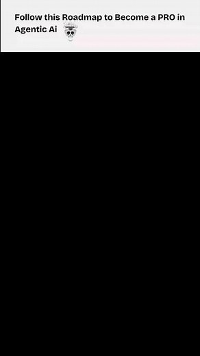 Roadmap to learn Agentic AI. Learn how to build Agentic AI #aiagents #smartagent #aiworkflow