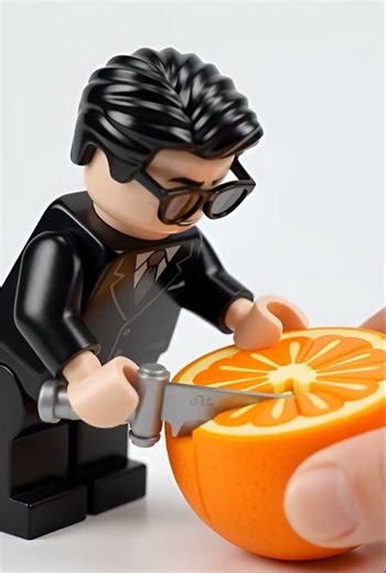 LEGO SLICING ORANGE #lego #shorts #shortvideo #usa