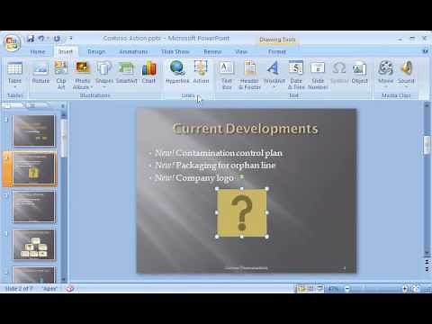 PowerPoint 2007 Demo: Assign an action to a button or picture in your presentation