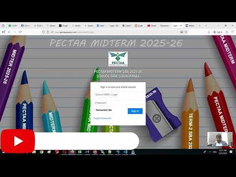 PECTAA SBA Midterm 2025-26 | School Side Paper Generation Tutorial | Download Papers & Report Cards