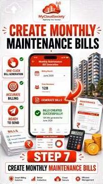 Step 7: Create Monthly Maintenance Bills | MyCloud Society Tutorial