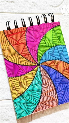 Colourful pattern art#patternart#patterndrawing#zentangleart#colourfulpainting#shortviral#trending