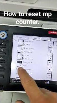 How to reset mp counter. Ricoh mpc 2003-6003.