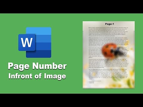 How to add Page Numbering in front of images in Word