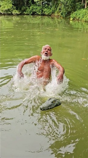 🐊 SCARY Fake Alligator Water Prank on Grandpa! 😂 | He Was NOT Ready!