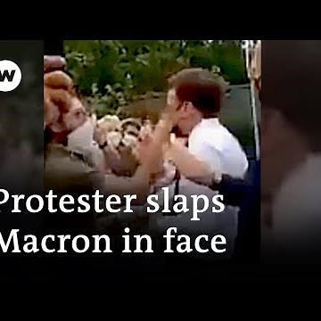 French President Emmanuel Macron slapped in face | DW News