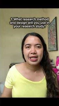 Three Guide Questions to Answer in Writing Your Research Design 📚