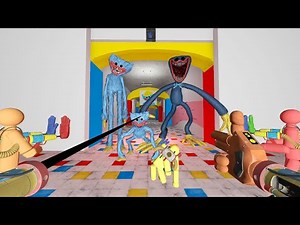 HUGGY WUGGY EVOLUTION! Huggy Wuggy & Nightmare Huggy Wuggy & Mini Chase 100 Players in PPT Factory!