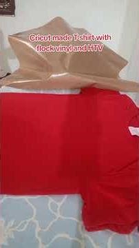 Let's use the Cricut machine to make a T-shirt using flock vinyl and HTV #cricutcrafter #flockvinyl