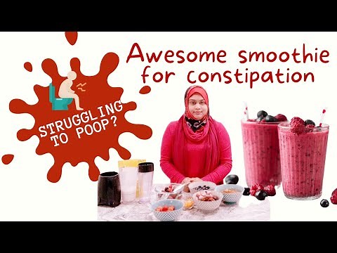 Struggling To Poop? |High Fiber Smoothie Recipe For Constipation & Digestive Health |Fiber Smoothie