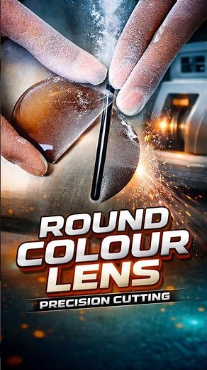 Precision Coloured Lens Cutting | How To Cut Tint Lens in optical Lab Process