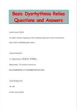 Relias Basic Dysrhythmia Exam 2025 2026 Complete Qa Study Guide To Pass On Your First Try