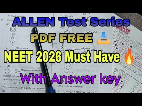 🔥 ALLEN NEET Test Paper Leak 2026 | Free PDF on Telegram 👇 @neetpyq74 #allen #testseries #neet2026