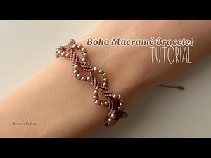 Macrame Boho Bracelet Tutorial with Beads