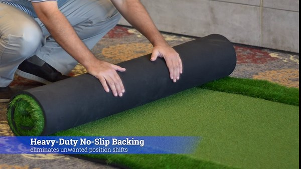 JEF World of Golf Professional Large Realistic Putting Training Mat, 4 Feet by 10 Feet, Green (JR1315)