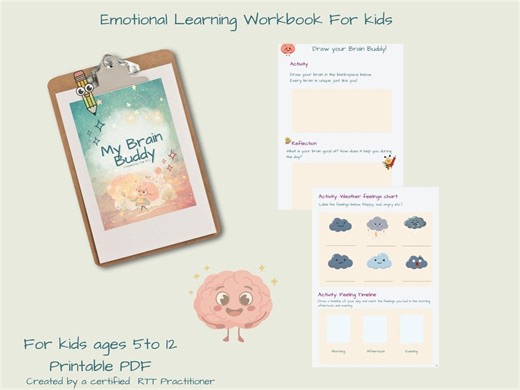 Brain Buddy Workbook- Printable Emotional Learning Tool for Kids - Etsy