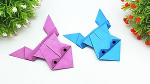Paper Jumping Frog Idea | How To Way Paper Frog That Jumps | Easy Handmade Origami Paper Frog Making #PaperFrog #FrogMaking #OrigamiFrogJumps | Craft & Decorations