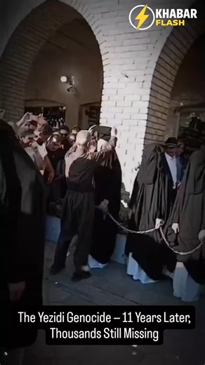 KhabarFlash on Instagram: "During ISIS’s occupation of parts of Iraq and Syria, more than 7,000 Yezidi women and children were kidnapped, enslaved and subjected to sexual violence and forced marriages, according to multiple UN and human-rights investigations. Over 10,000 Yezidis were killed after refusing forced religious conversion, and the attacks were recognized by the United Nations as genocide. Many survivors recounted how ISIS fighters sold women and girls in slave markets or trafficked th