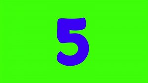 Number 5 forms a cartoon animation. Number 5 forms a cartoon on green screen 4k .