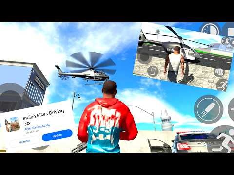 Indian Bike Driving 3D Police Helicopter Cheat Code | Police Helicopter Add | Godzilla Character Add