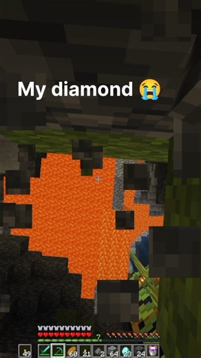 My diamond 😭 #minecraft #gaming