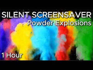 Color Powder Explosions 🌈🟢🟠 | 1 Hour Silent Screensaver