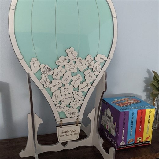 Hot Air Balloon Wedding Guest Book Alternative Adventure Theme Reception Decor - Etsy Australia