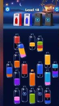 Water Sort 3D color match Puzzle Level 18 Walkthrough #shorts #watersort #watersortpuzzle