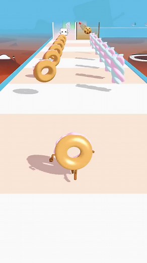 Colorful Cookie Gameplay: Collect Donuts and Avoid Obstacles