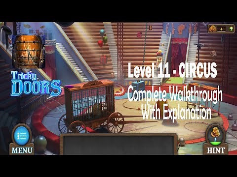 Tricky Doors Level 11 - Circus complete walkthrough with explanation | GeekAlign