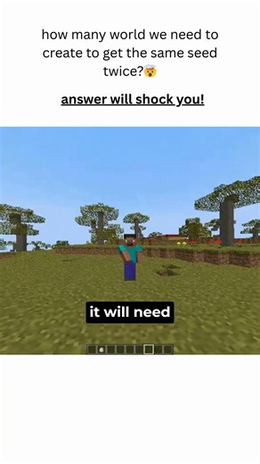 how many worlds do we have to vreate to get the same seed twice? #minecraftshorts #minecraftfacts