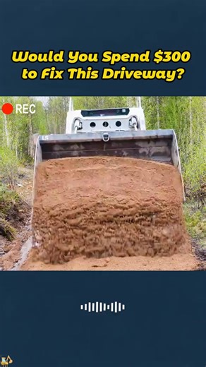 Would You Spend $300 to Fix This Driveway? #DrivewayRepair #TractorLife #SkidSteerWork #HeavyEquipment #DIYProject | MudBreaker