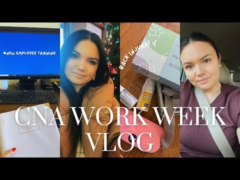 WEEK IN THE LIFE OF A CNA | new hospital job + a back injury :( *working mom edition