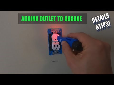 How to add electric outlet in garage - how to add receptacle in your garage wall