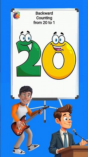 Backward counting from 20 to 1 #learning #staylittlechannel #kindergarten #backwardcounting
