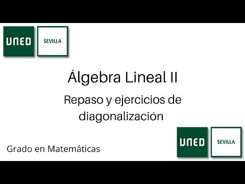 Repaso y ejercicios de diagonalización de endomorfismos | Álgebra Lineal II | UNED