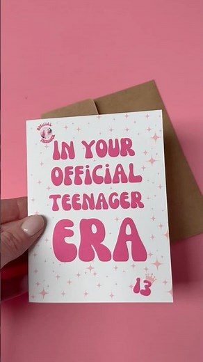 Official Teenager Era Starts Now 🎉😂 | Funny 13th Birthday Card Gift for Teen Girls