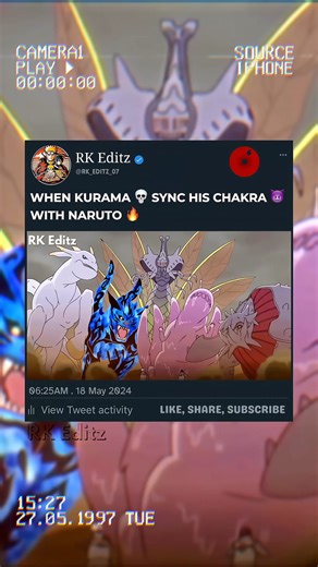 When Kurama 🔥 Sync His Chakra 😈 With Naruto ❤️‍🩹 __ #viralshort | Cute Cat