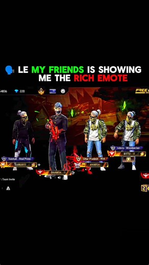 1K views · 11 reactions | Me and my rich friends ||  . _ #freefiremax #gaming #freefireindia #trendingreels | Vampire ff | Facebook