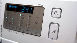 Turn on the power in the automatic washing machine and start the washing process.
