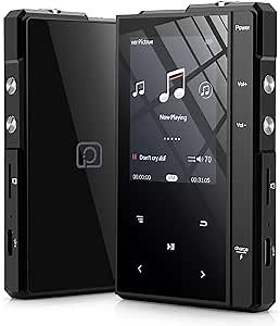 DSD256 HiFi MP3 Player with Bluetooth, Hardware Decode Native DSD64/128/256, Lossless High Resolution Digital Audio Music Player, with 64GB Memory Card Support Up to 512GB