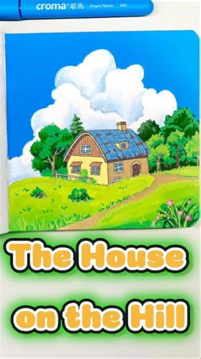 30-Day Drawing Challenge: Easy How To Draw The House on the Hill | Drawing For Beginners Tutorial