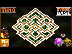 NEW BEST! TH10 Hybrid base 2023 Copy Link! COC Town Hall 10 Trophy/Farming base - Clash of Clans